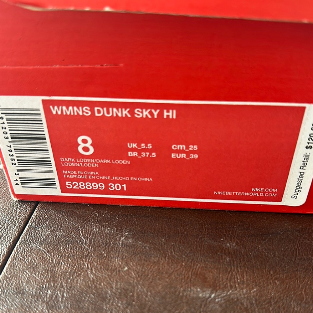 Nike Women's Olive High-Top Sneakers - Picture 2 of 5
